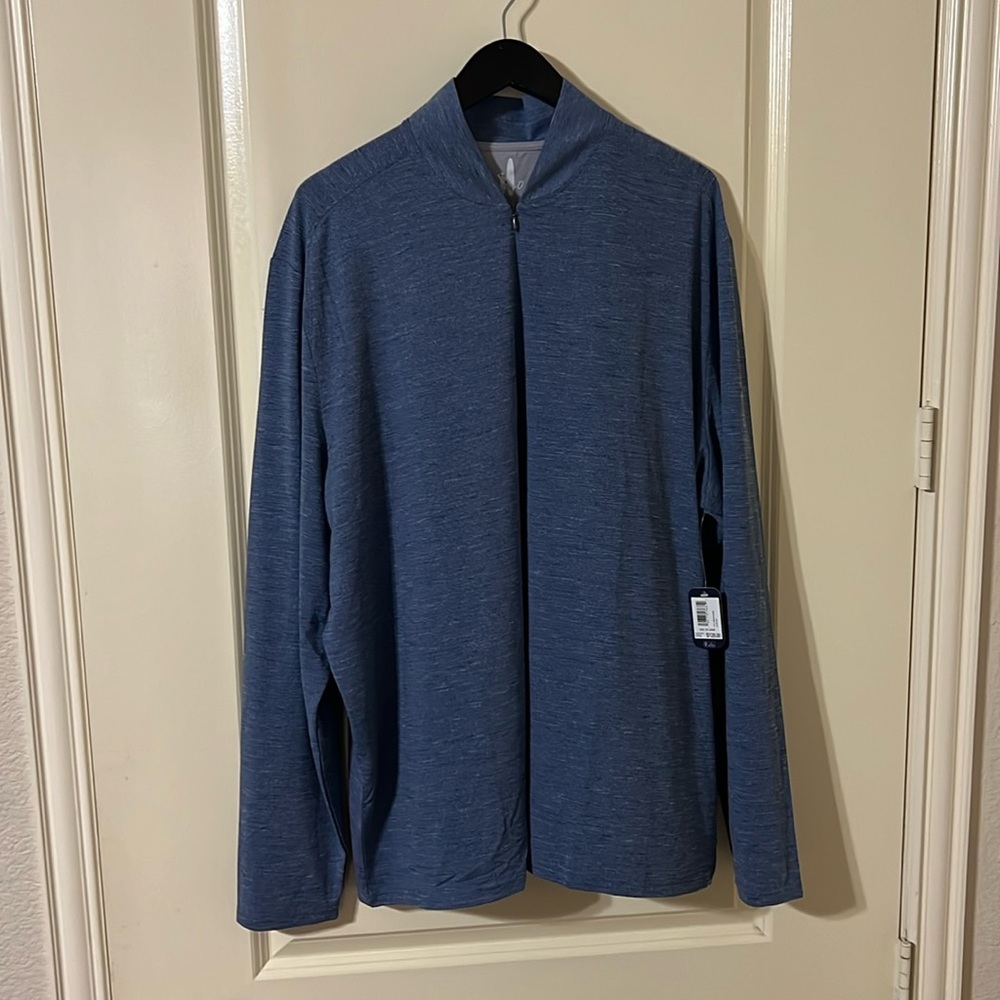 Johnie-O - quarter zip light jacket - Size XXL. Lake Blue Color   NWT